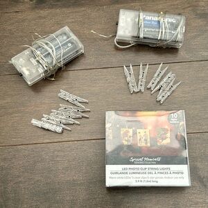 LED Photo Clip String Lights, Sparkle Fairy Battery Light Strands, Home Decor